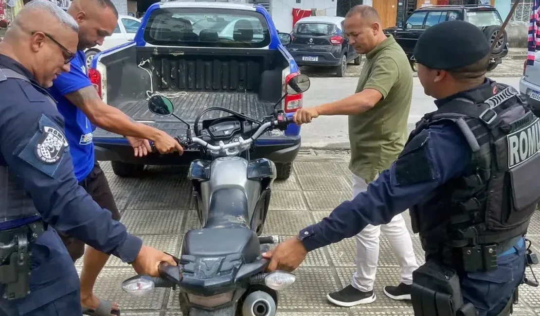 Moto roubada é recuperada em São Miguel dos Campos após ação integrada entre a Guarda Municipal e SMTT