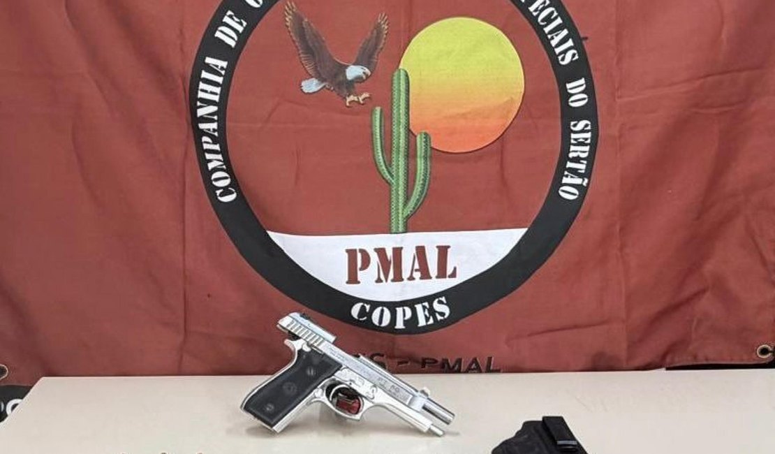 Polícia Militar prende homem por posse irregular de arma de fogo em Maribondo