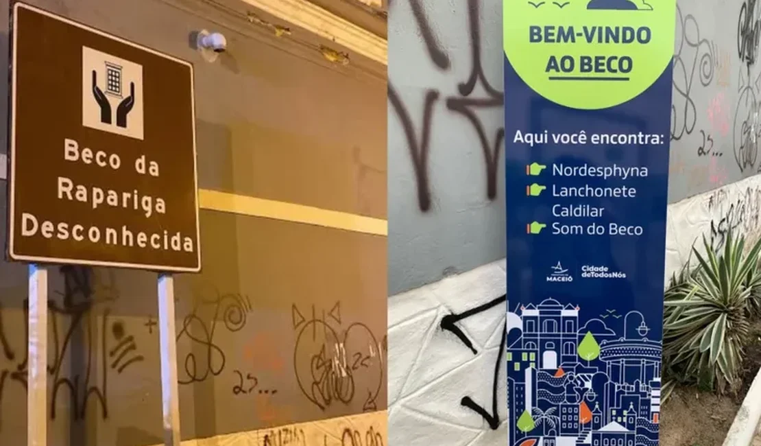 Placa histórica do Beco da Rapariga é reinstalada após polêmica em Maceió