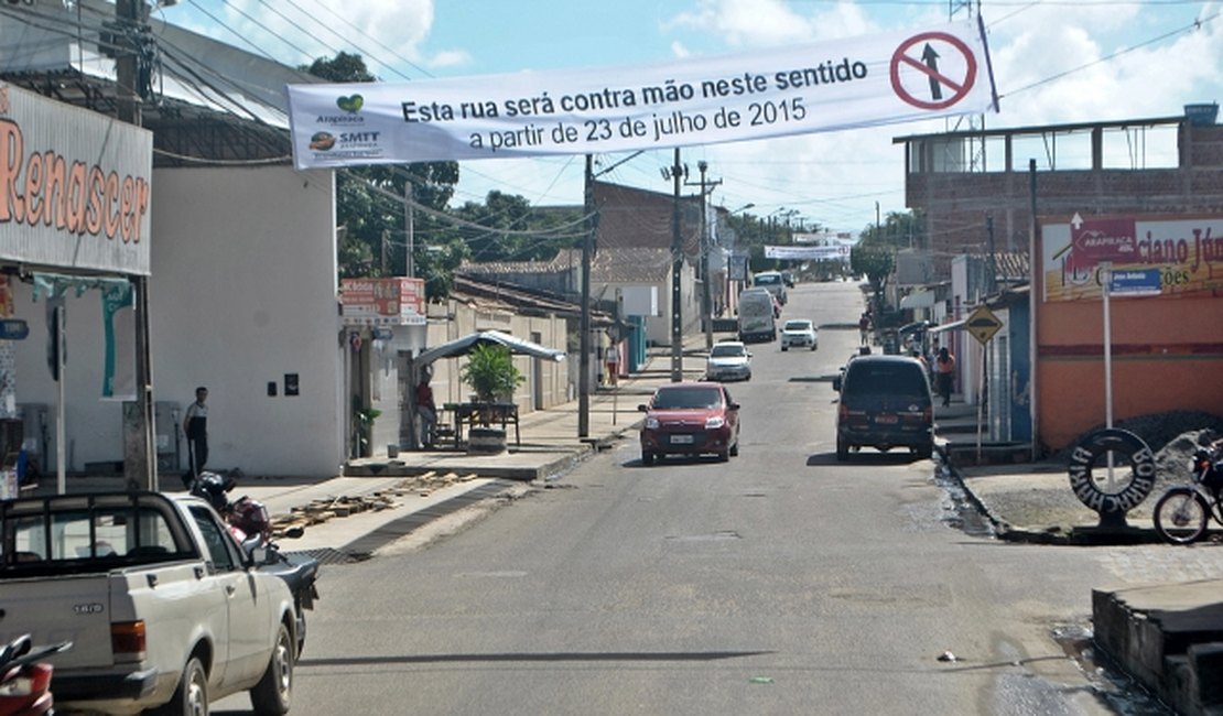Ruas Samaritana e São José em Arapiraca serão sentido único até a Praça Lions