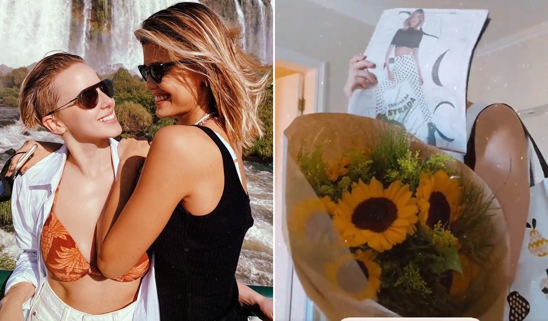Vitória Strada ganha flores de Marcella Rica: 'Desejo a vocês um amor assim'