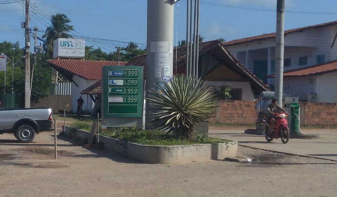 Alagoas tem a gasolina mais cara do Nordeste; preço em Maragogi é R$ 4,99