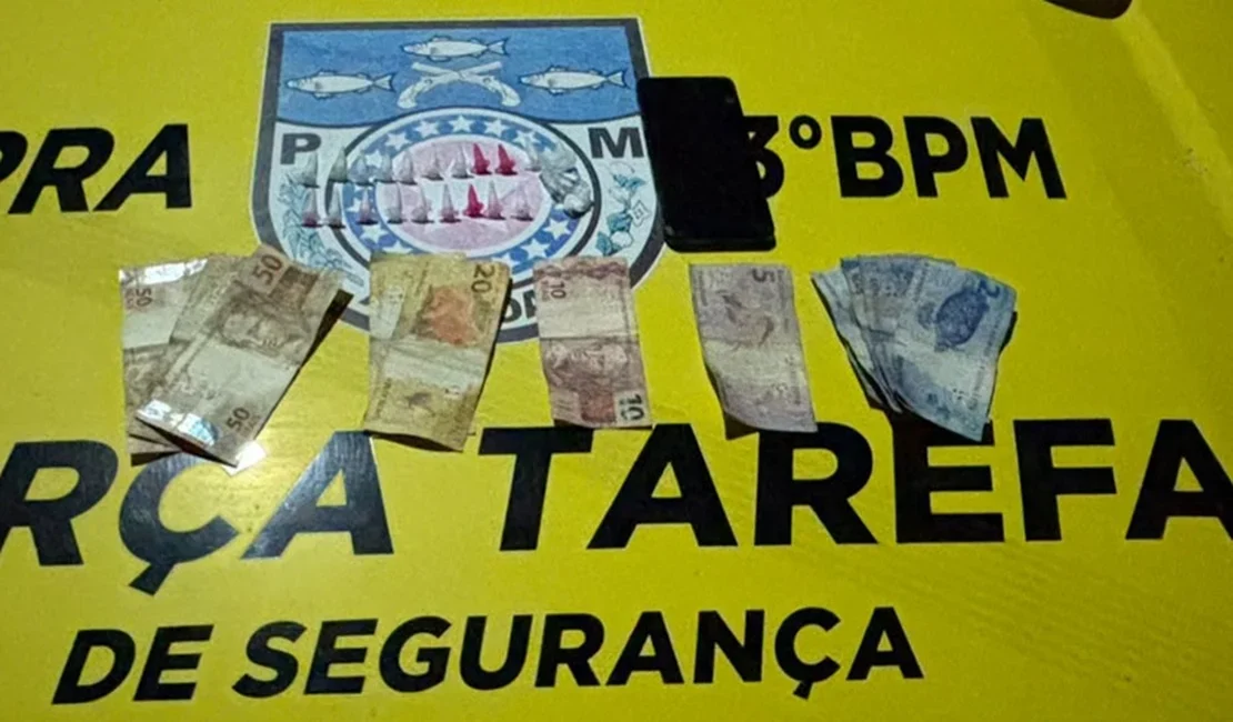 Ao ser flagrado com drogas, suspeito diz que traficava para sustentar filho em Arapiraca