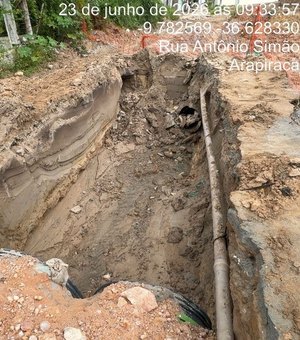 Prefeitura descarta ligação entre obras e falta de água na Canafístula, em Arapiraca