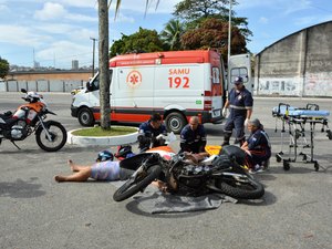 Samu alerta sobre o aumento dos atendimentos a vítimas de acidentes com motociclistas