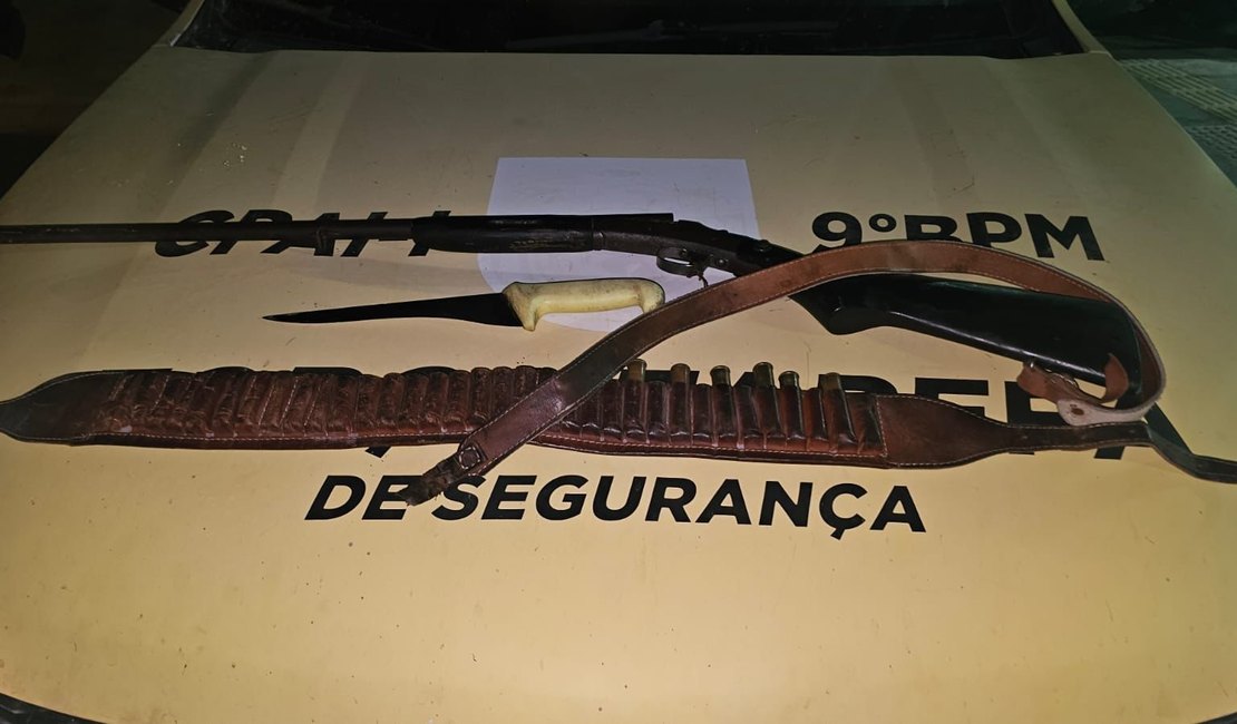 Homem é preso após ficar embriagdo e atirar em via pública no interior de AL