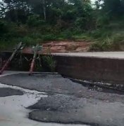 Alagoas têm seis trechos de rodovias interditadas por causa das chuvas