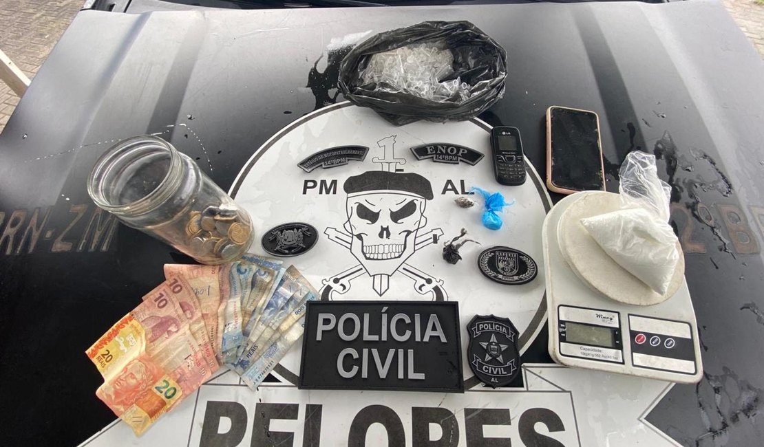 PM apreende ilícitos e prende suspeito de homicídios em União dos Palmares