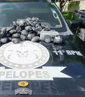 Mais de 15kg de drogas são apreendidas durante ação policial em Penedo