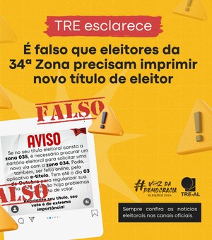 TRE esclarece: eleitores de Junqueiro e Teotônio Vilela não precisam imprimir novo título