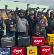 Entregadores e motoristas por aplicativo realizam protesto contra projeto de lei em Maceió