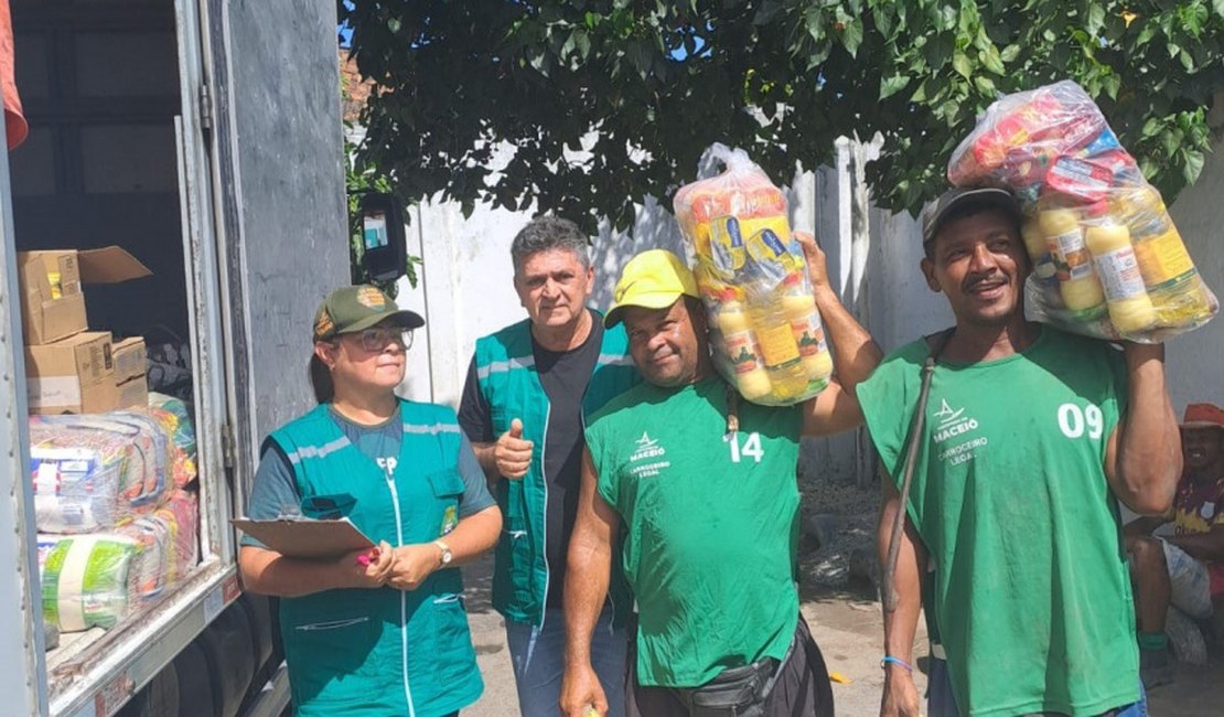 Desenvolvimento Sustentável entrega mais de 80 cestas básicas em Ecopontos da capital
