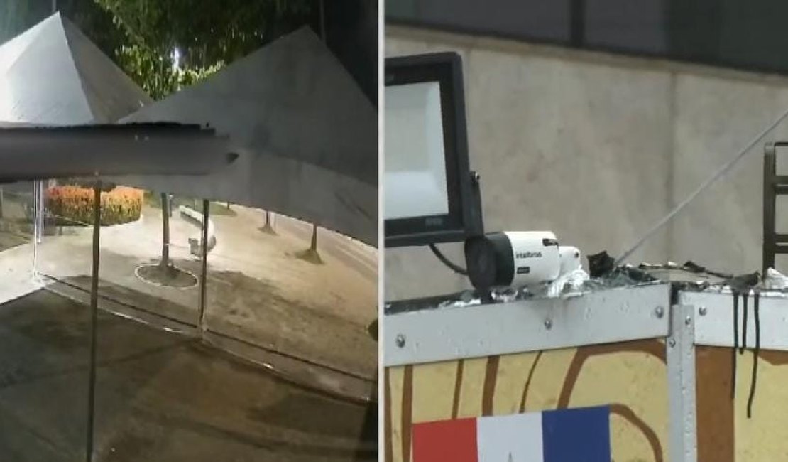 Imagens mostram furto em food trucks na Ponta Verde