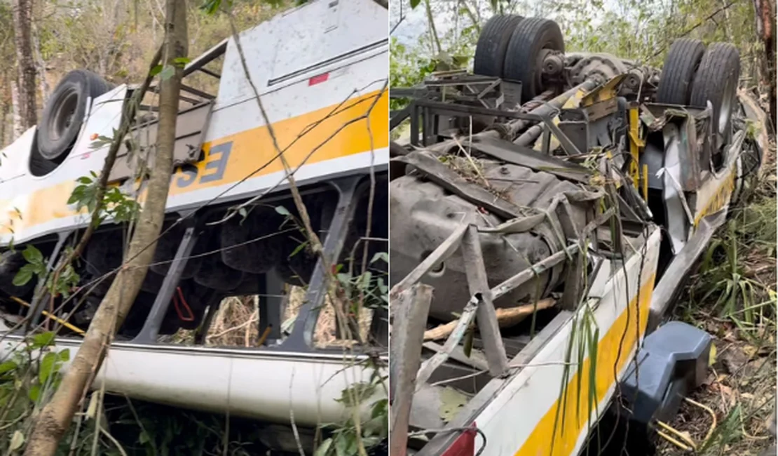 Ônibus que caiu na Serra da Barriga é terceirizado e passou por vistorias, diz prefeitura