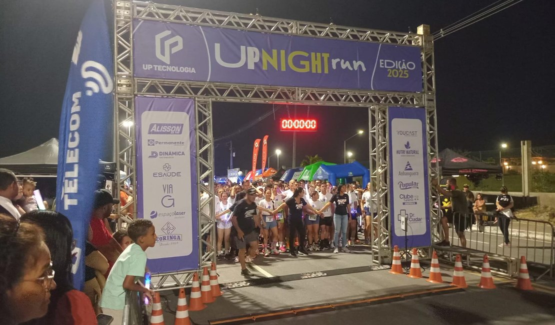 1ª edição do Up Night Run reúne mais de 700 inscritos em Arapiraca em plena noite de sábado