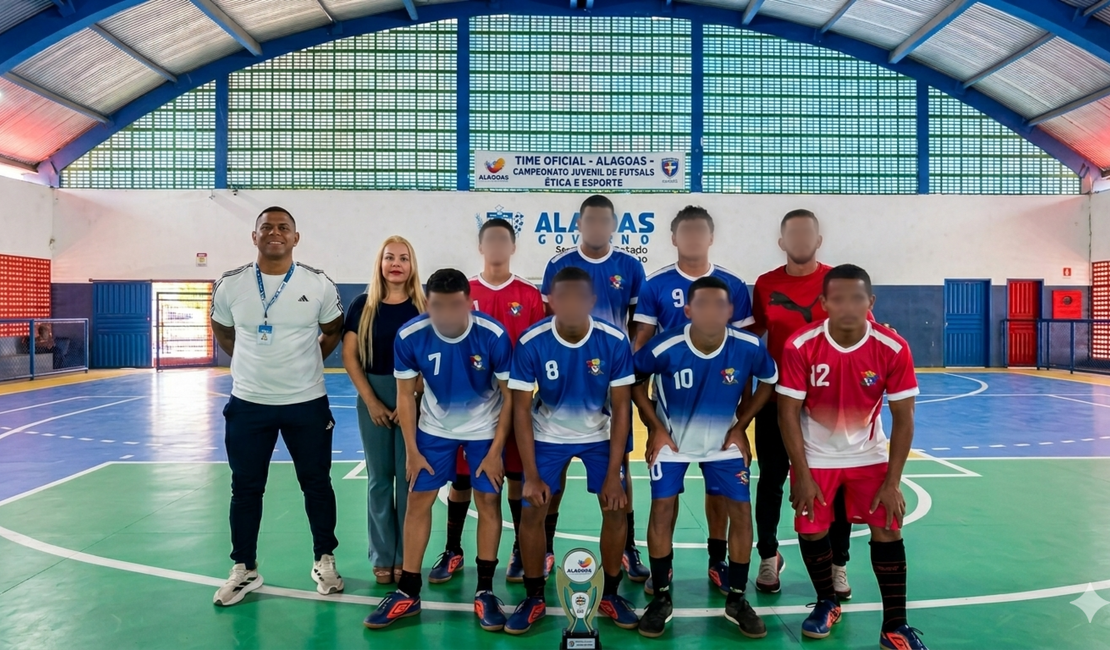 Sistema Socioeducativo de Alagoas estreia nas seletivas do JEAL 2026 com equipe de futsal