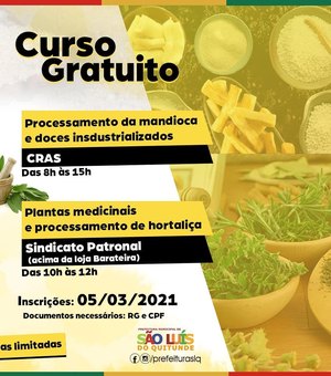 Prefeitura de São Luís e Senar abre inscrições para cursos gratuitos