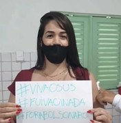 AL: coronel é investigada por levar cartaz contra Bolsonaro em vacinação