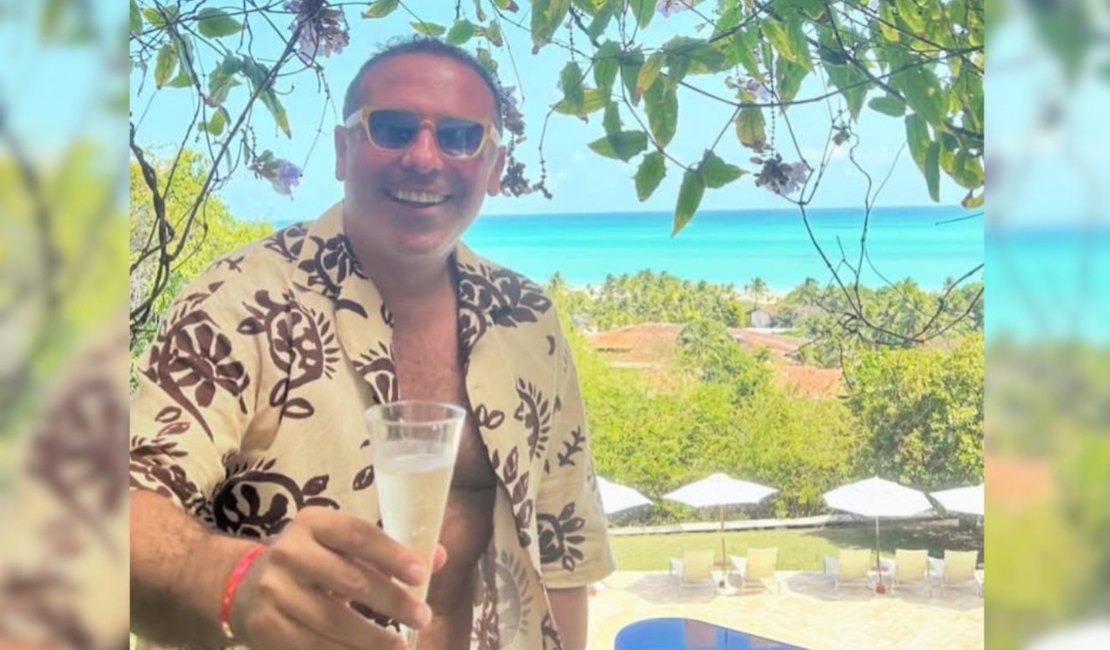 Jornalista Reinaldo Gottino curte as férias em resort na capital alagoana