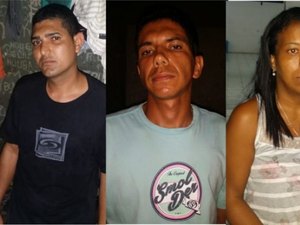 Dois homens e uma mulher são autuados por roubo, drogas e posse ilegal de arma