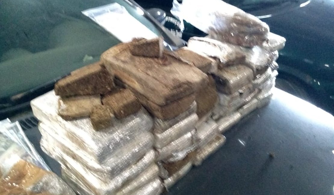 Funcionários do Detran encontram 20kg de drogas durante vistoria em carro apreendido