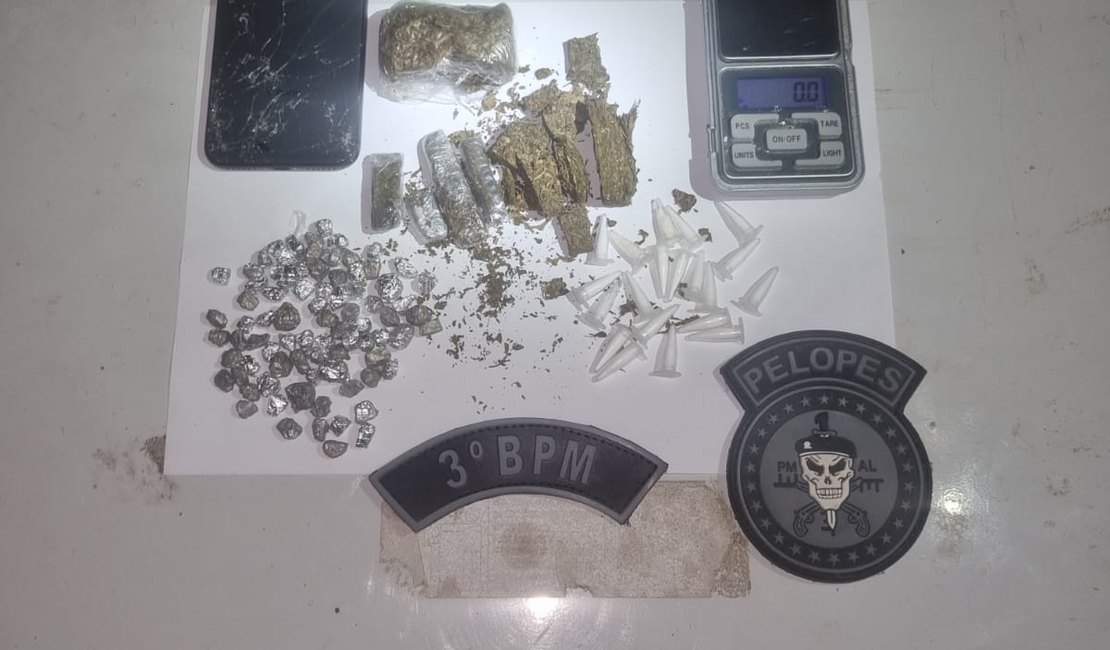 Mais de 80 pedras de crack e 20 pinos de cocaína são apreendidos em Arapiraca