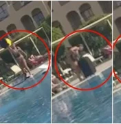 Mulher descobre traição em Ibiza e joga roupas do namorado na piscina