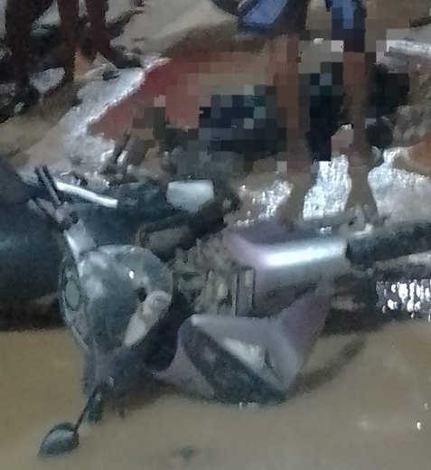 Motociclista perde controle e cai em poça d’água em São Miguel dos Milagres