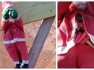 Papai Noel recheado com cocaína é apreendido