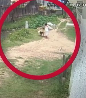 Mulher descarta cachorro morto em córrego na Cruz das Almas