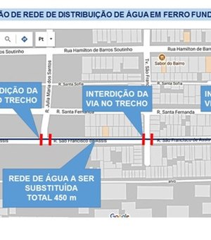 Obra da Casal interdita trânsito na Jatiúca a partir desta quinta-feira (27)