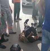 Colisão entre van e moto deixa motoqueiro ferido em Porto Calvo