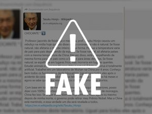 Fake News: vencedor de Nobel em Medicina não disse que Covid-19 foi fabricada