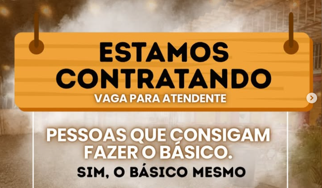 Churrascaria de Arapiraca viraliza ao exigir 'apenas o básico' de candidatos
