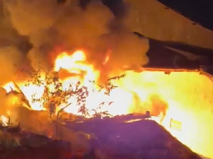 Incêndio durante a madrugada atinge borracharia na entrada de Palmeira