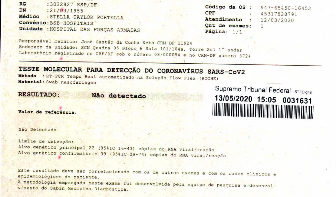 Covid-19: exames de Bolsonaro dão negativo e presidente usa pseudônimos