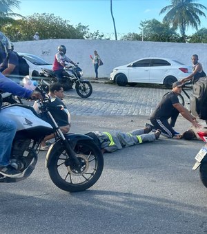 Motociclista com sinais de embriaguez fica ferido após colisão em Maceió