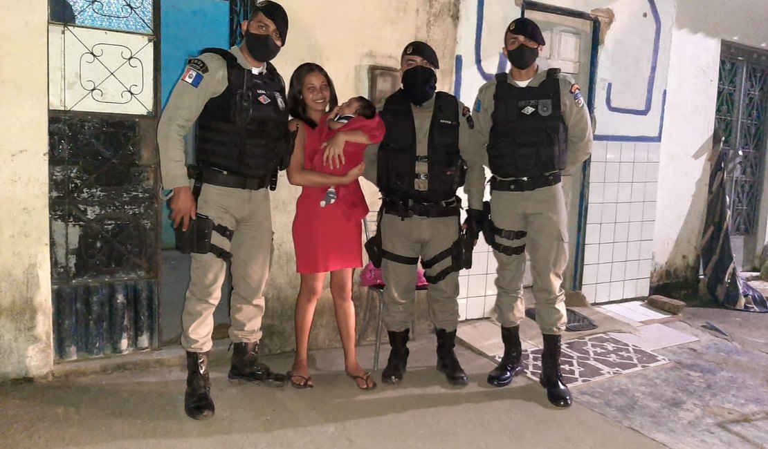 Polícia Militar é acionada para salvar bebê de dois meses em São Miguel dos Campos