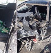 Carro que colidiu contra poste no Santa Amélia estava cheio de latas de cerveja; motorista morreu na hora