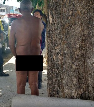 Homem é flagrado andando pelado, pela segunda vez, pelas ruas de Arapiraca
