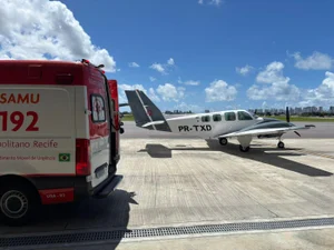 Recém-nascido é transferido de Alagoas para Pernambuco para cirurgia cardíaca
