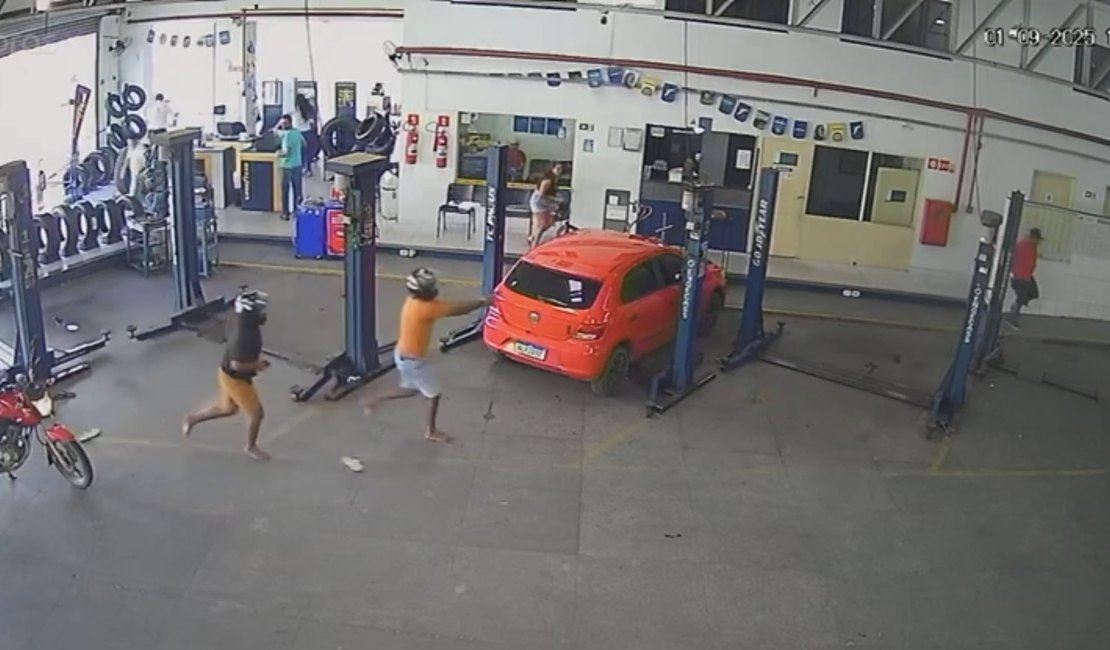 Vídeo mostra momento em que cliente é morto em oficina de Arapiraca; vítima tinha antecedentes