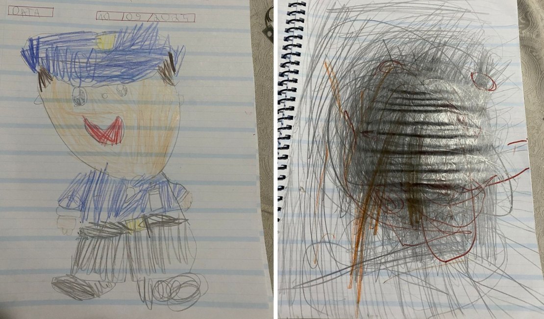 Criança autista agredida por terapeuta passou a ter pesadelos e problemas na escola; desenhos revelam trauma