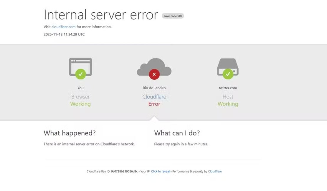 Cloudflare diz que resolveu falha global que afetou X, ChatGPT e outras plataformas