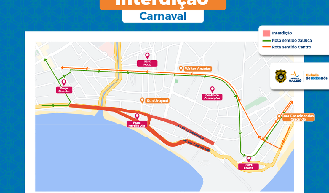 Jaraguá: confira as interdições de trânsito para o Carnaval