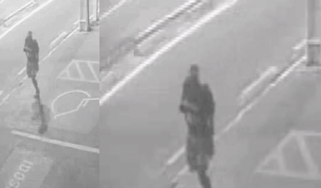 Polícia divulga vídeo do suposto autor de ter assassinado um morador de rua