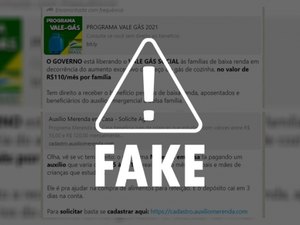 Cadastro para programas “Vale-Gás” e “Merenda em Casa” é falso
