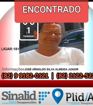 Servidor público desaparecido em Maceió é encontrado no interior de PE