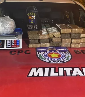 Traficante é preso com 18 quilos de maconha na parte alta de Maceió