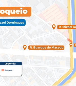 Rua Mizael Domingues e Avenida Deputado Humberto Mendes serão interditadas a partir desta quarta (5)